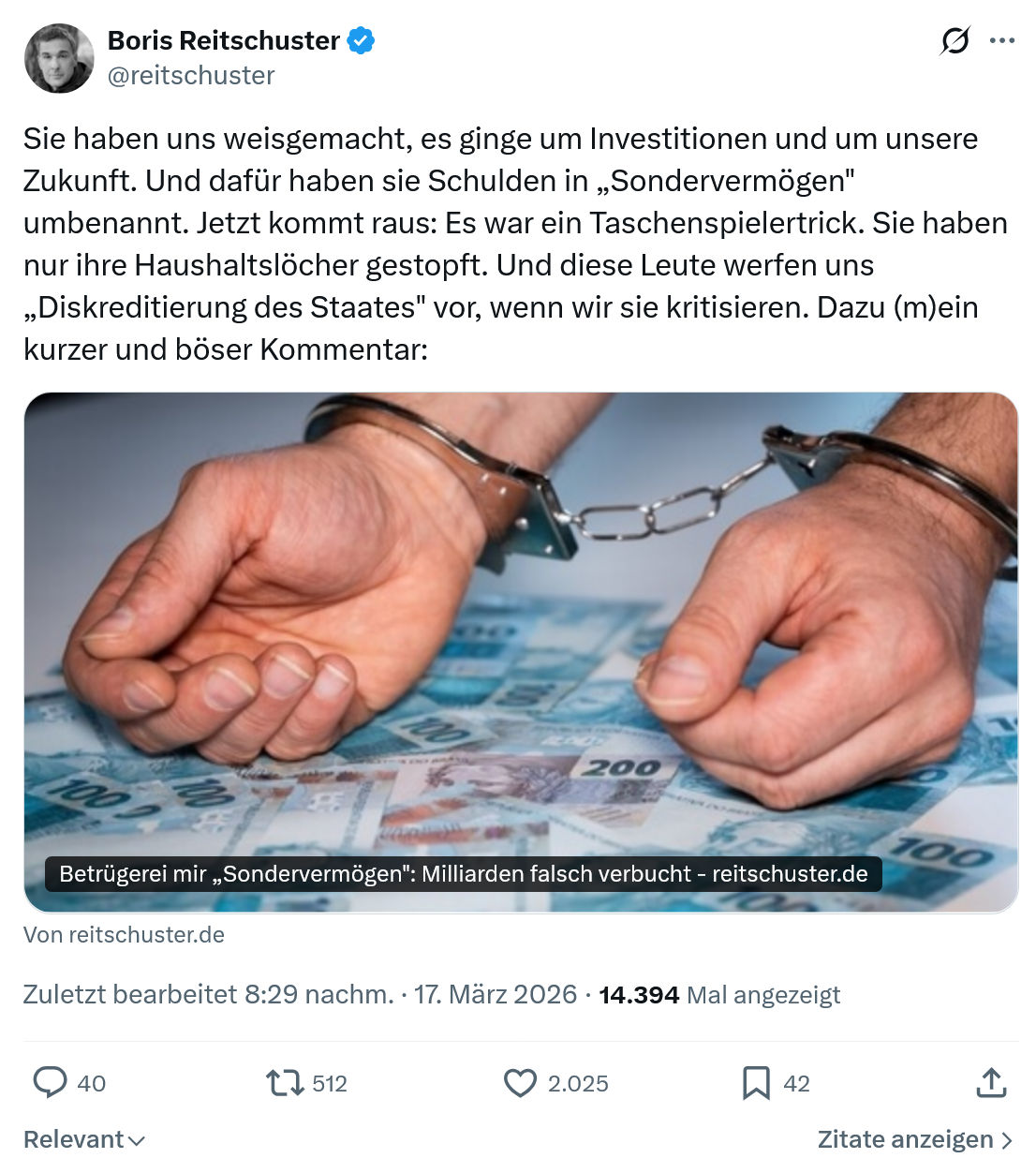 Boris Reitschuster: Sie haben uns weisgemacht…
