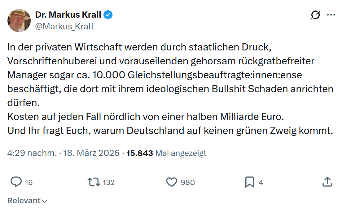 Markus Krall: In der privaten Wirtschaft werden durch…