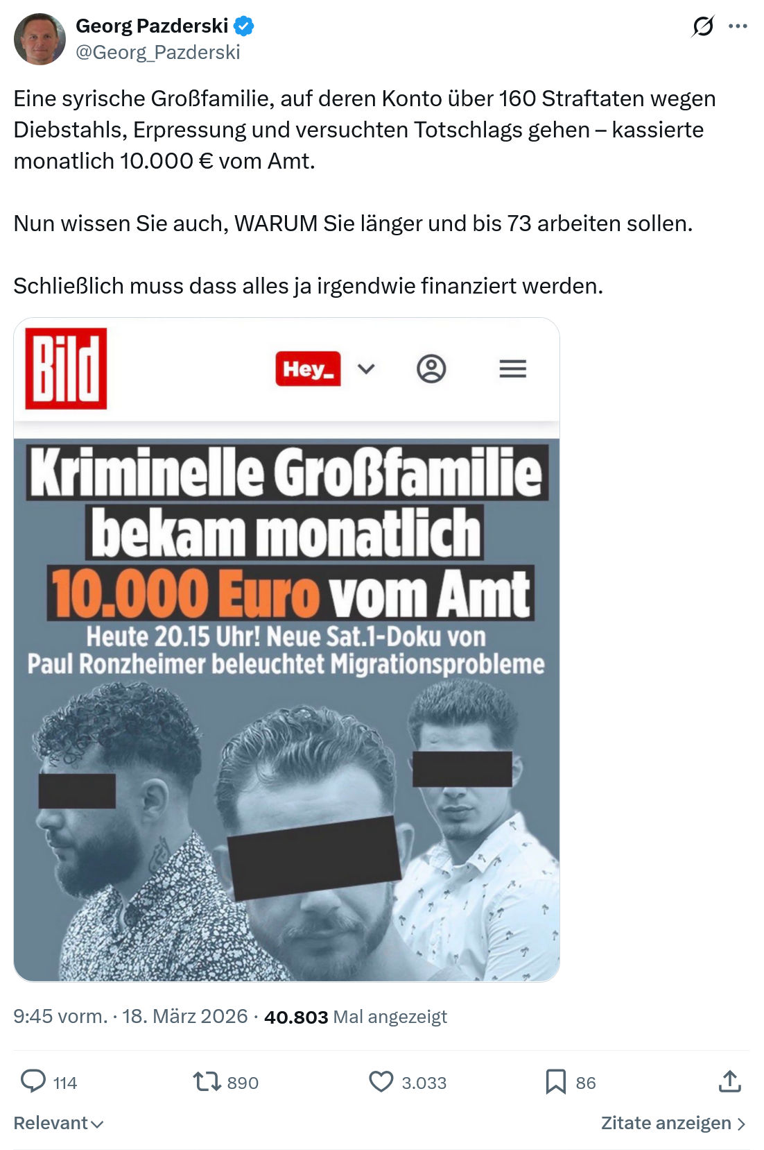Georg Pazderski: Eine syrische Großfamilie…