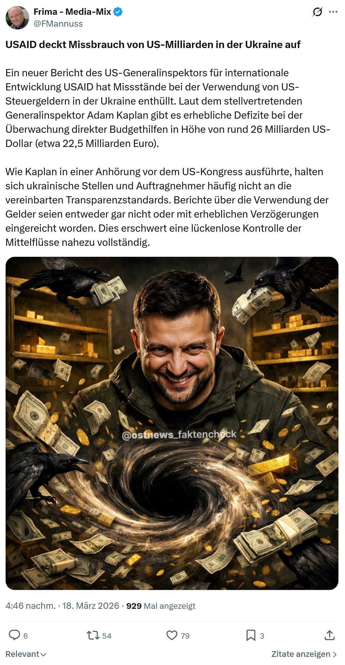 Friedrich Mannus: USAID deckt Missbrauch von US-Milliarden…