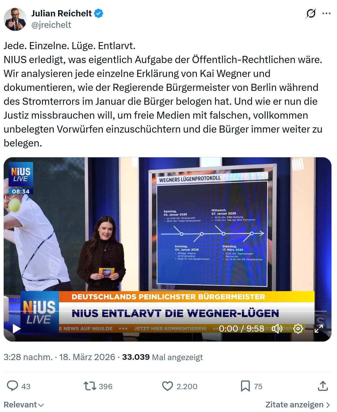 Julian Reichelt: Jede. Einzelne. Lüge. Entlarvt…
