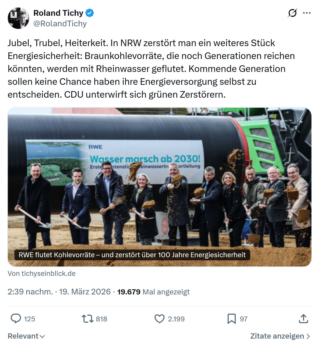 Roland Tichy: Jubel, Trubel, Heiterkeit…