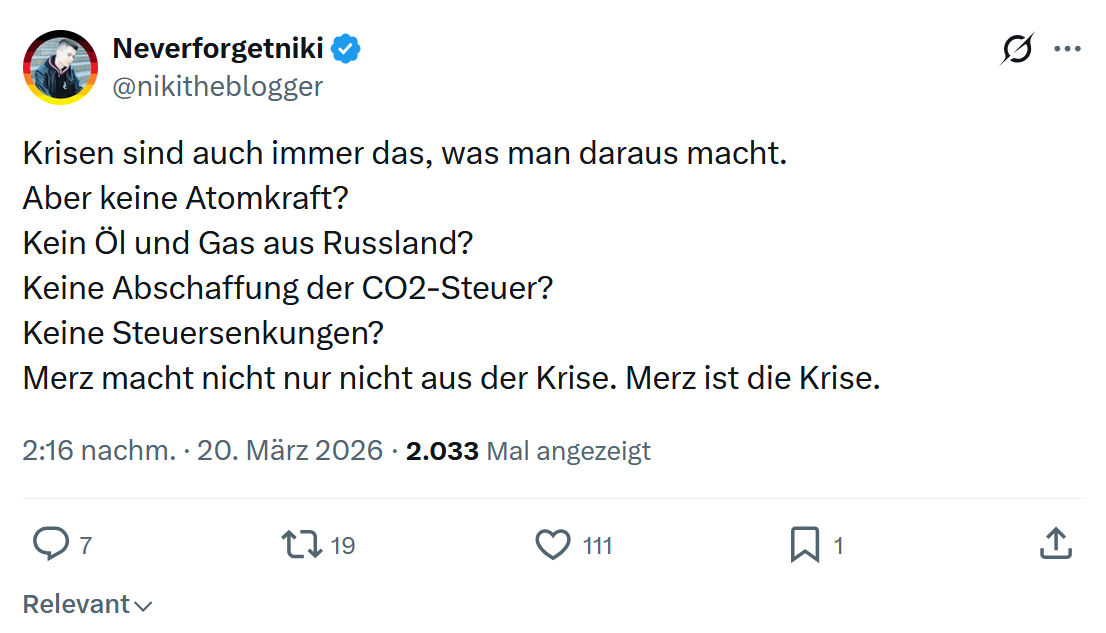 Neverforgetniki: Krisen sind auch immer das…