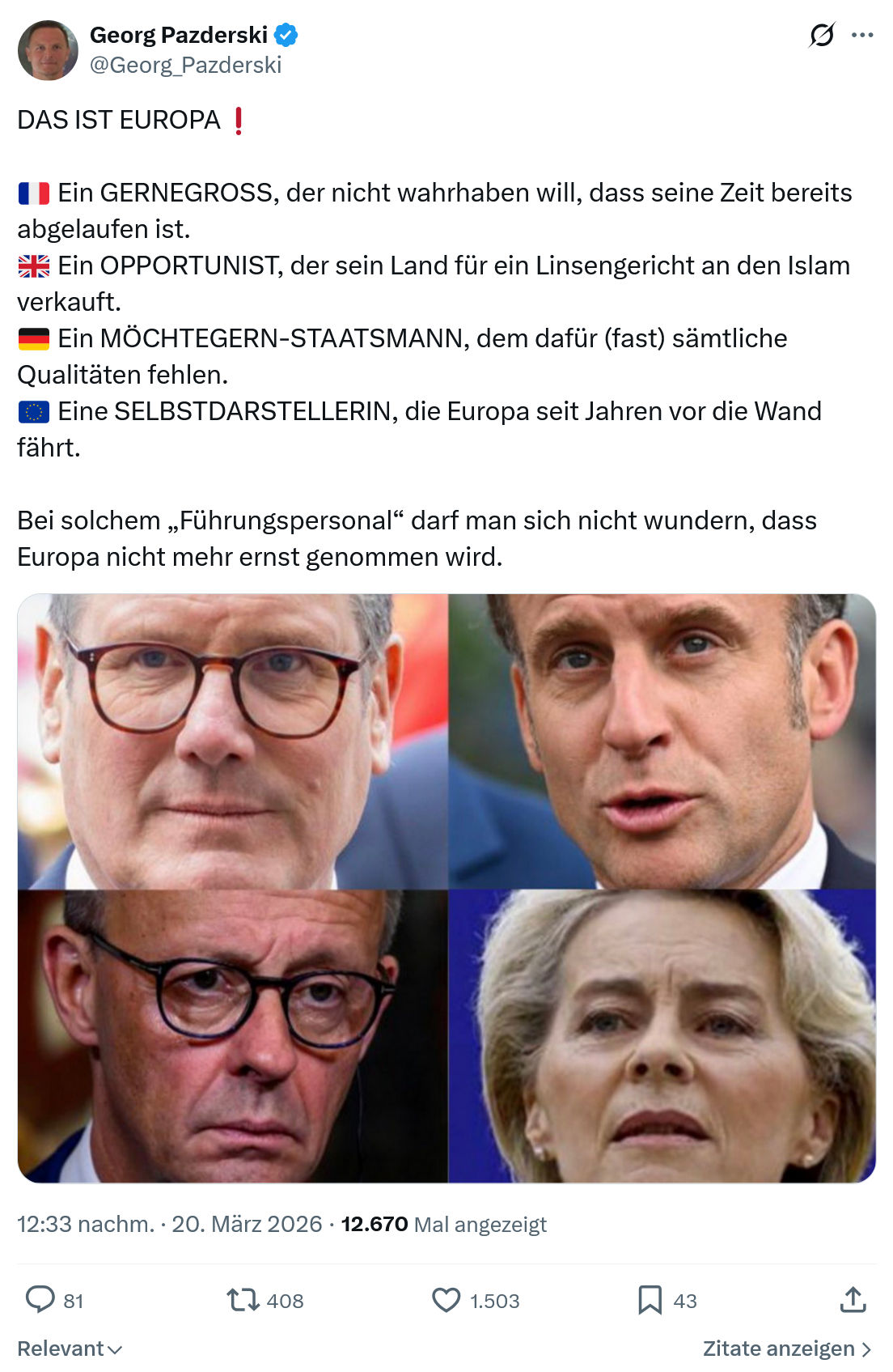 Georg Pazderski: DAS IST EUROPA…