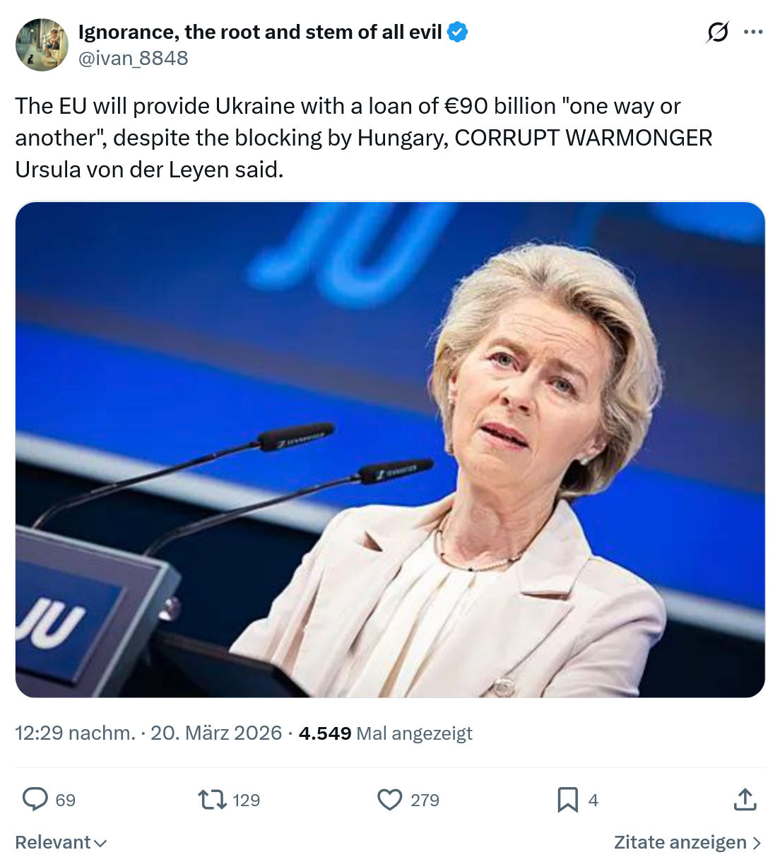 ivan Ignorance: The EU will provide Ukraine with a loan…
