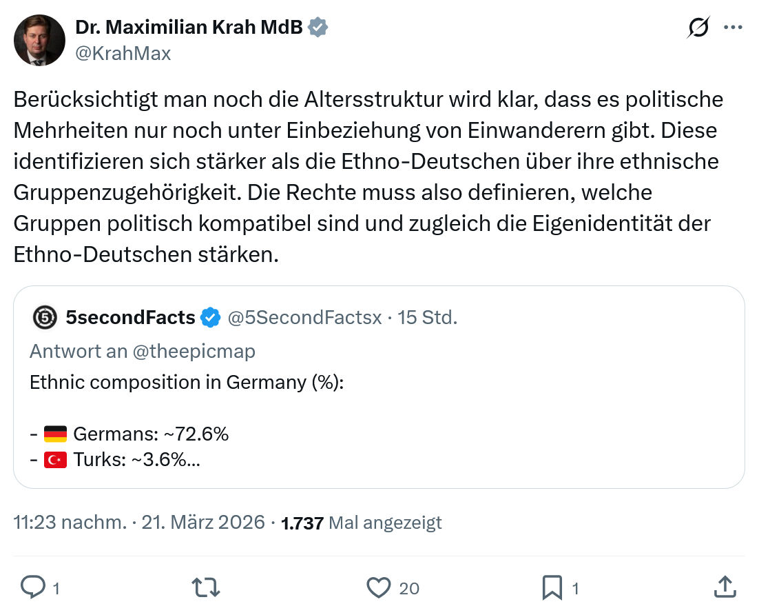 Maximilian Krah: Berücksichtigt man noch die Altersstruktur…