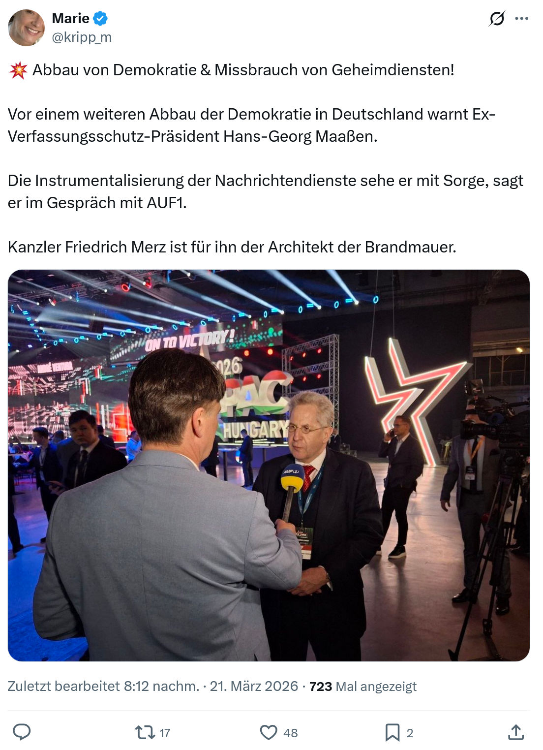 Marie kripp: Abbau von Demokratie & Missbrauch…