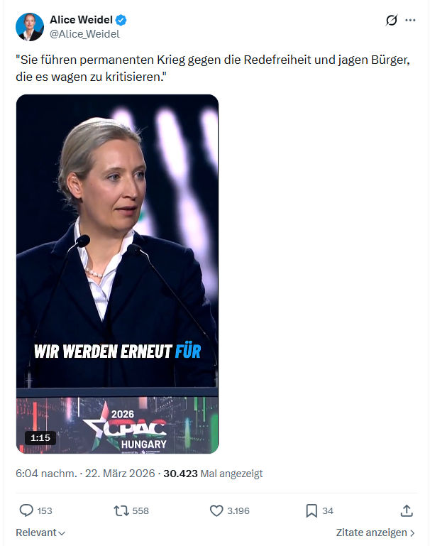 Alice Weidel: Sie führen permanenten Krieg…