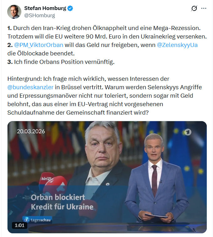Stefan Homburg: 1. Durch den Iran-Krieg drohen…