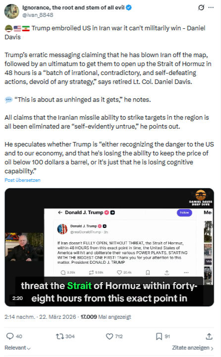 ivan Ignorance: Trump embroiled US in Iran…