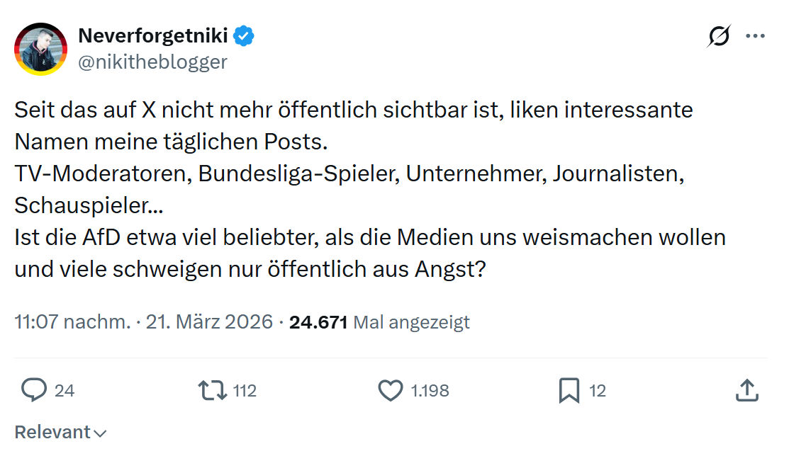 Neverforgetniki: Seit das auf X nicht mehr öffentlich…