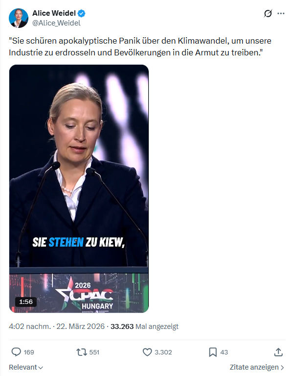 Alice Weidel: Sie schüren apokalyptische Panik…