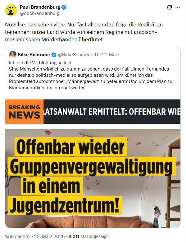 Paul Brandenburg: Nö Silke, das sehen viele…
