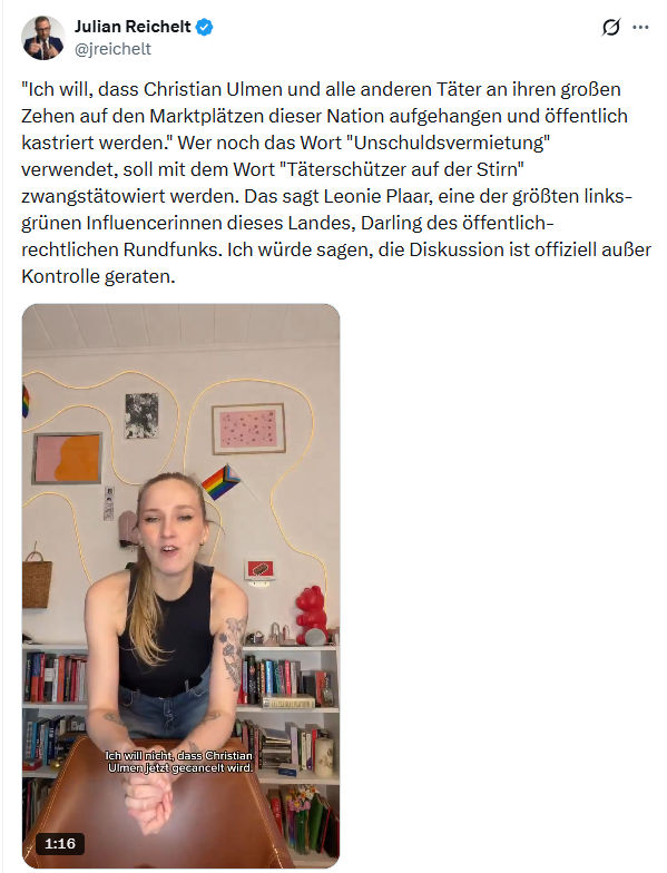 Julian Reichelt: Ich will, dass Christian Ulmen…