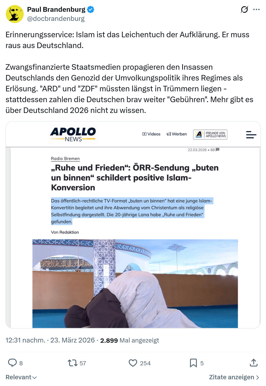 Paul Brandenburg: Erinnerungsservice…
