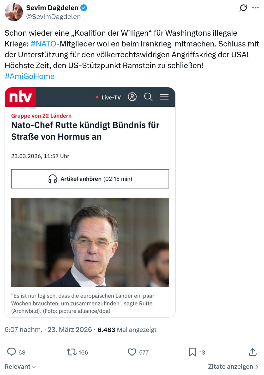 Sevim Dagdelen: Schon wieder eine „Koalition der Willigen“…