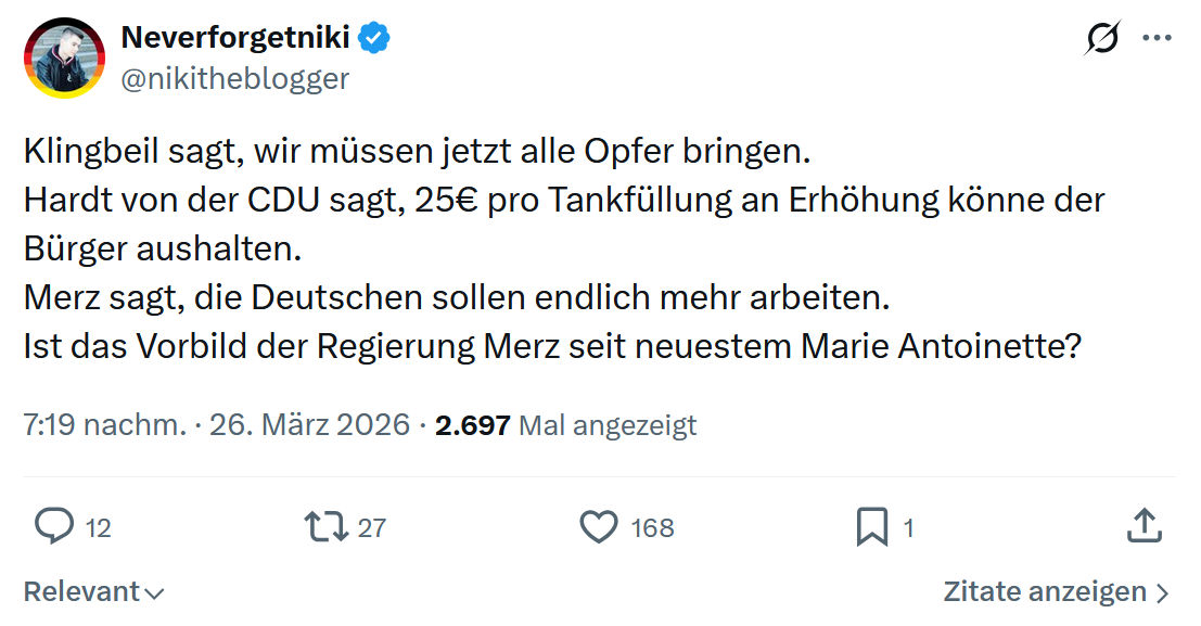 Neverforgetniki: Klingbeil sagt, wir müssen jetzt alle Opfer bringen…