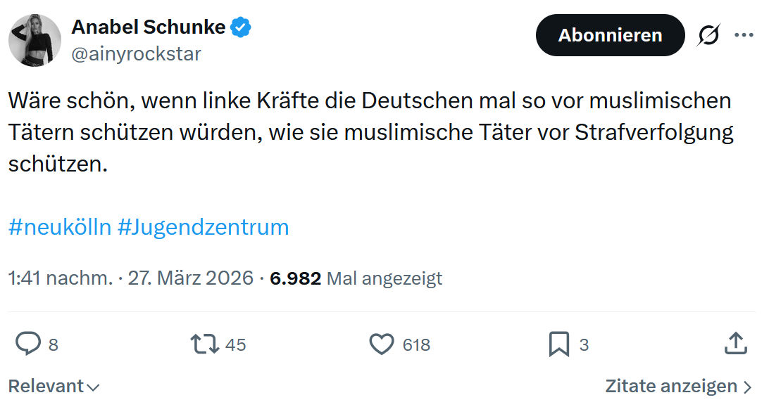 Anabel Schunke: Wäre schön, wenn linke Kräfte die Deutschen…