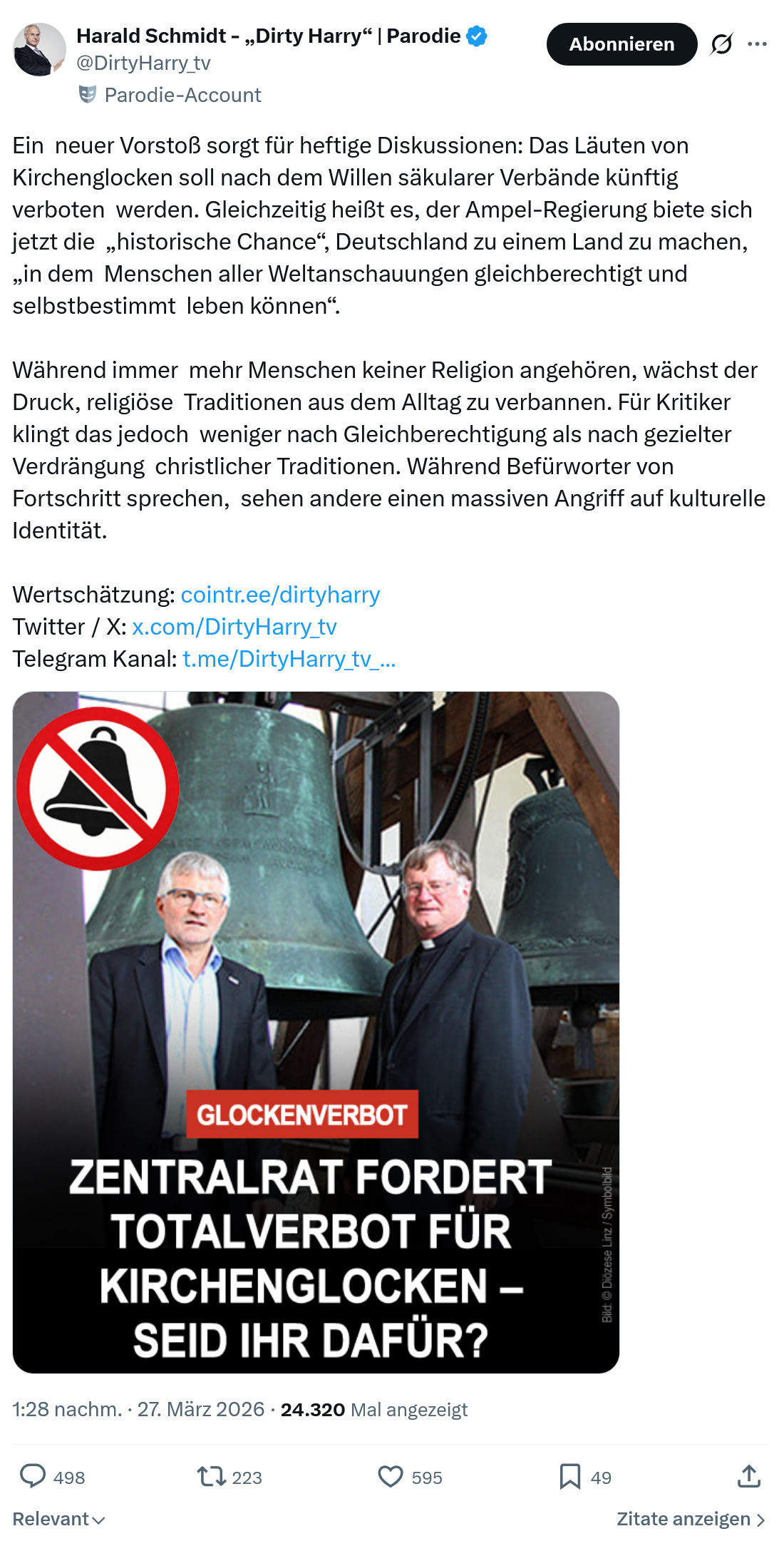 Harald Schmidt: Ein  neuer Vorstoß sorgt für heftige Diskussionen…
