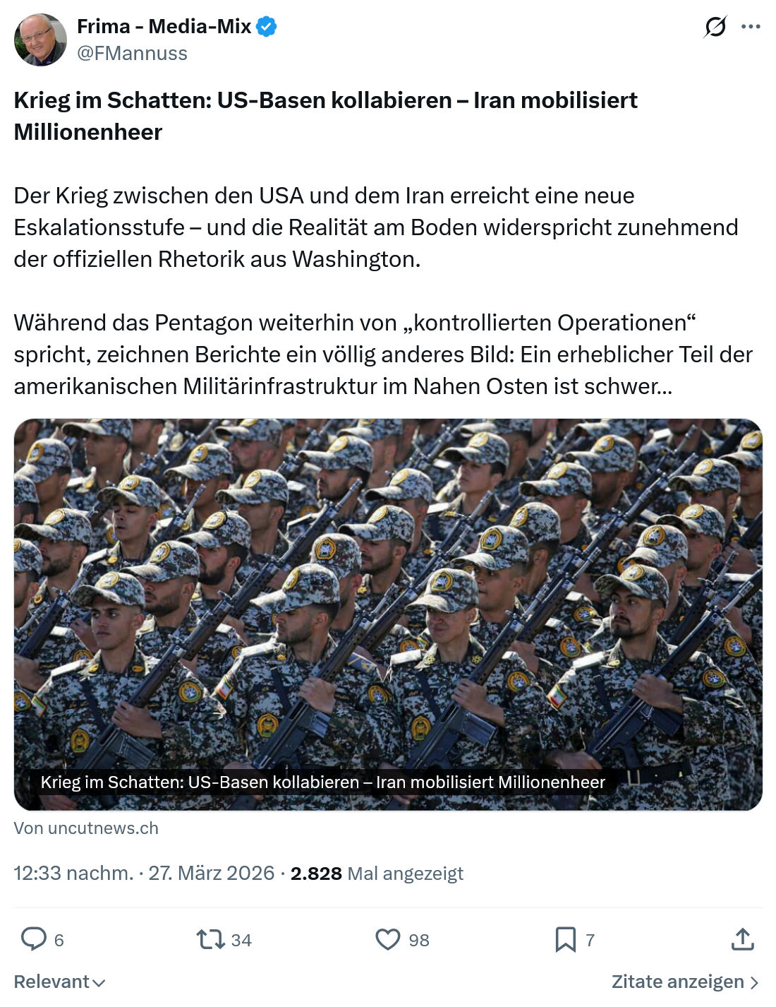 Friedrich Mannus: Krieg im Schatten…