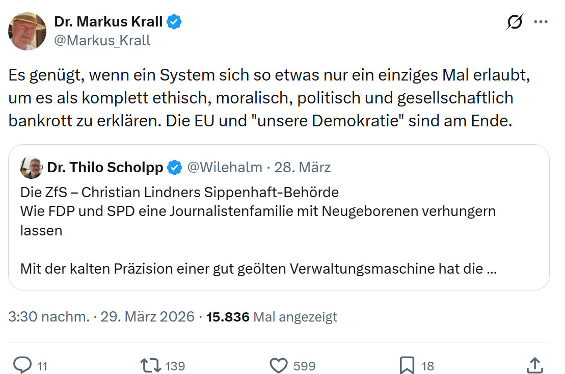 Markus Krall: Es genügt, wenn ein System…
