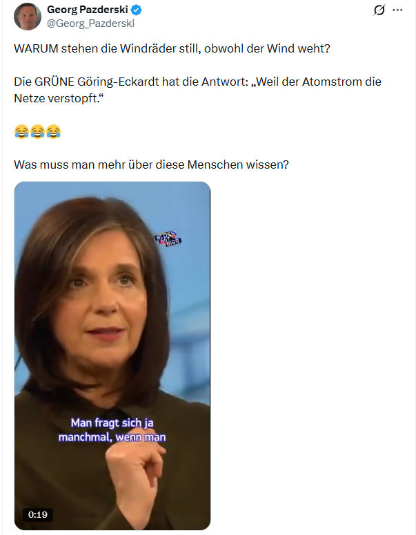 Georg Pazderski: WARUM stehen die Windräder still…
