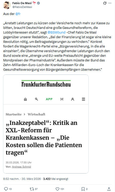 Fabio De Masi: Aus der @fr…