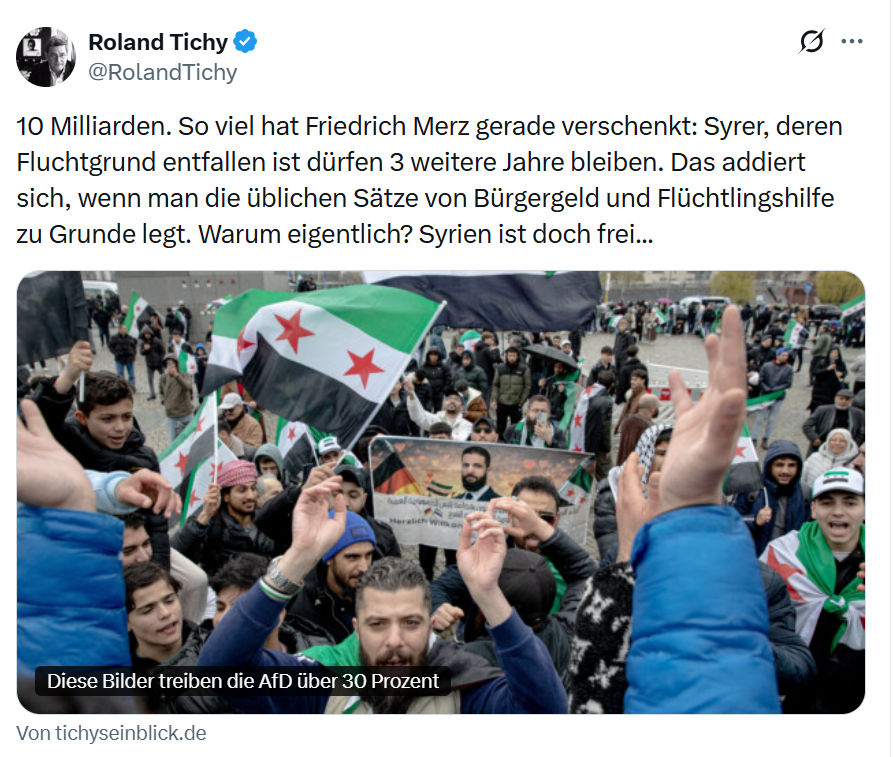 Roland Tichy: 10 Milliarden. So viel hat Friedrich Merz…