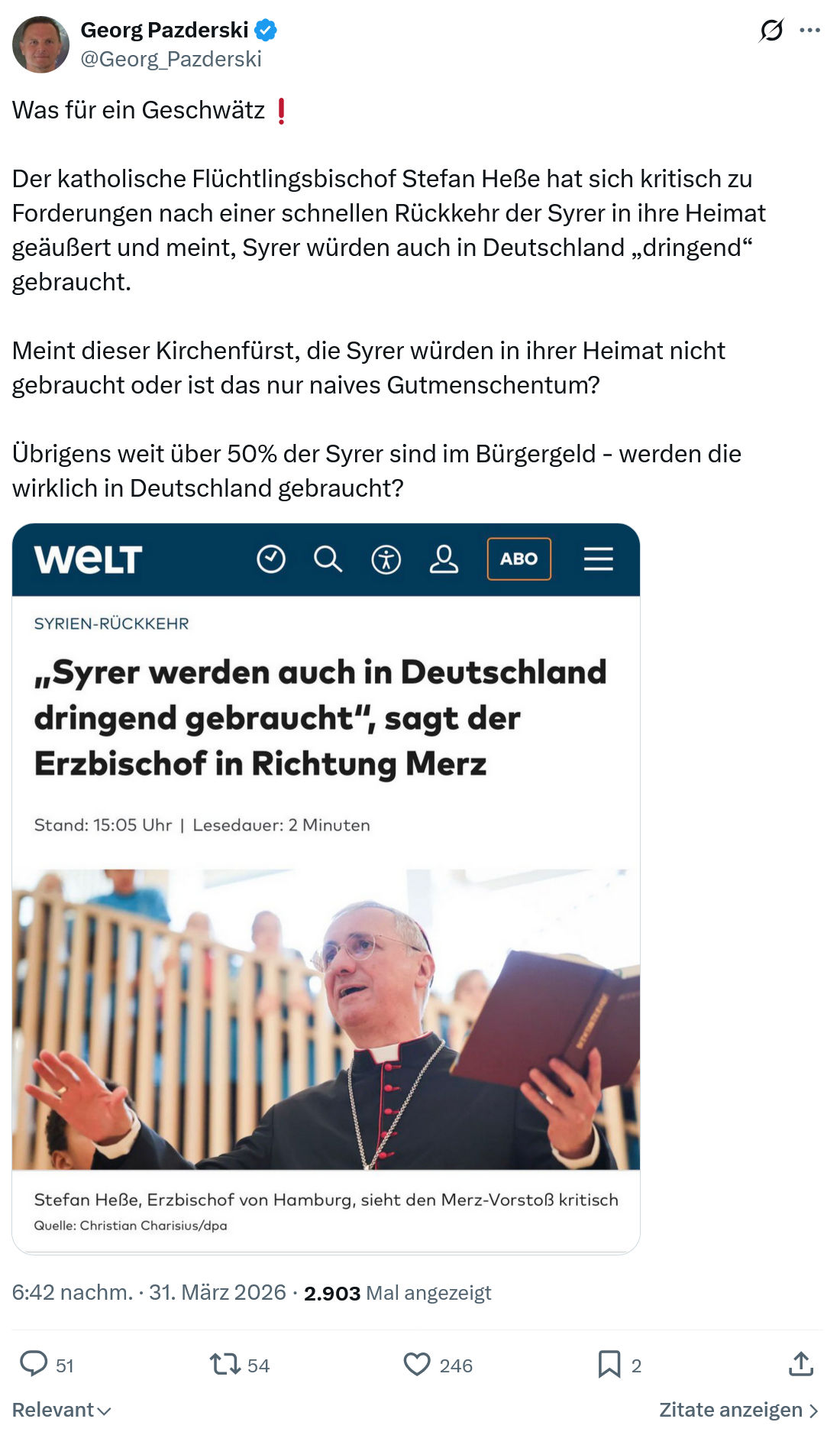 Georg Pazderski: Was für ein Geschwätz…