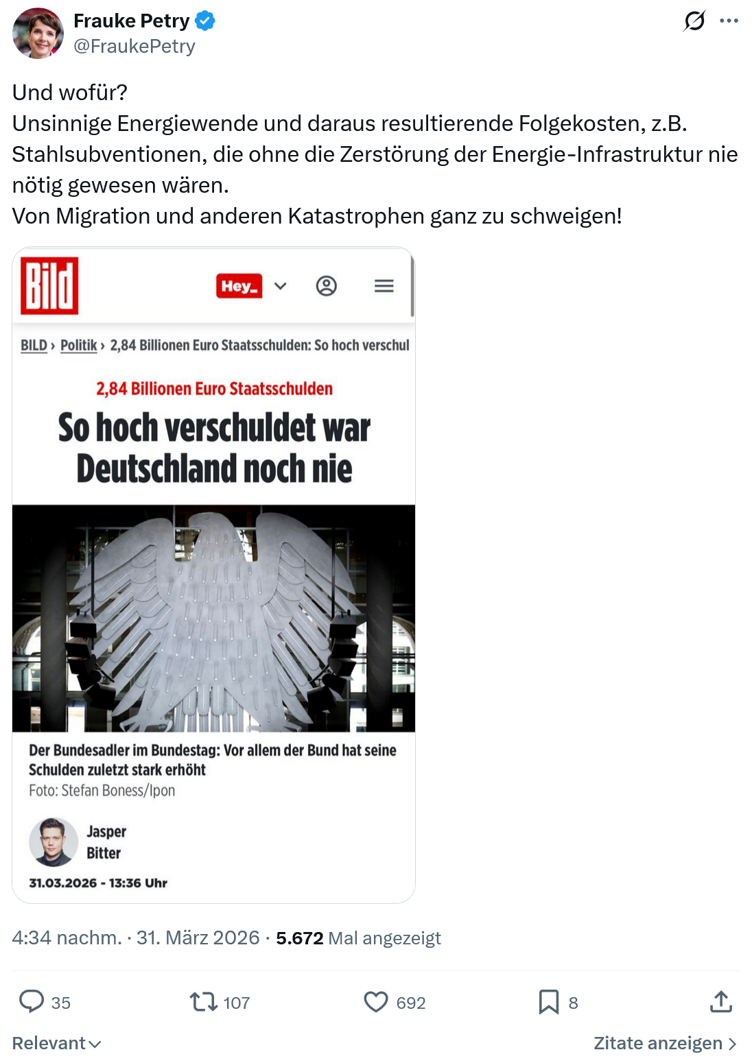 Frauke Petry: Und wofür?…