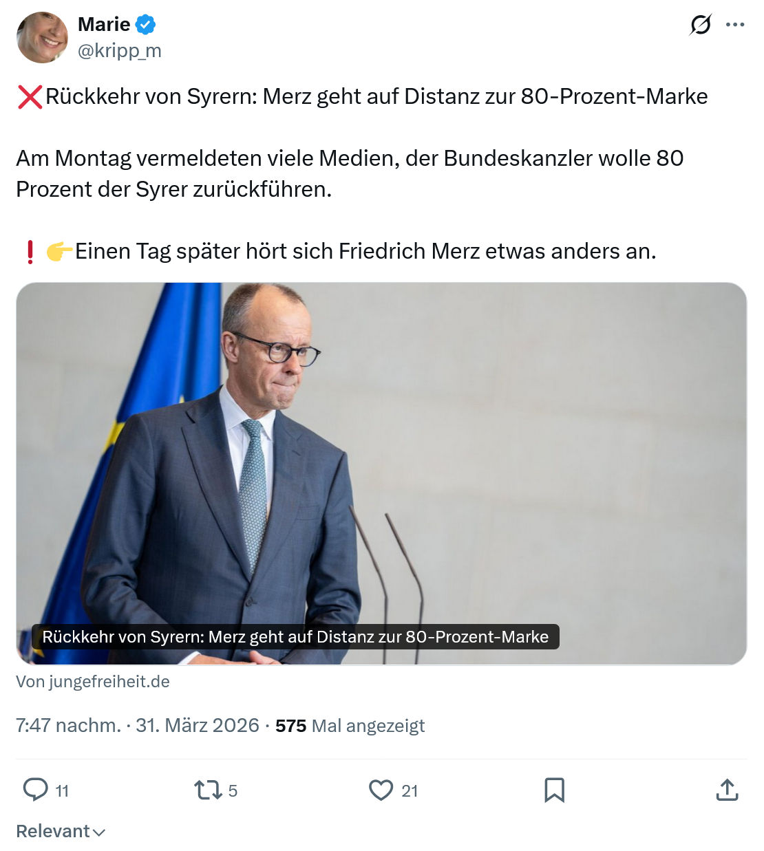 Marie kripp: Rückkehr von Syrern…