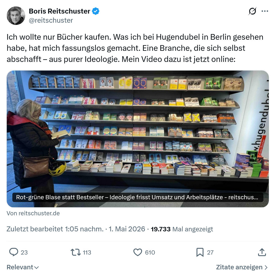 Boris Reitschuster: Ich wollte nur Bücher kaufen…