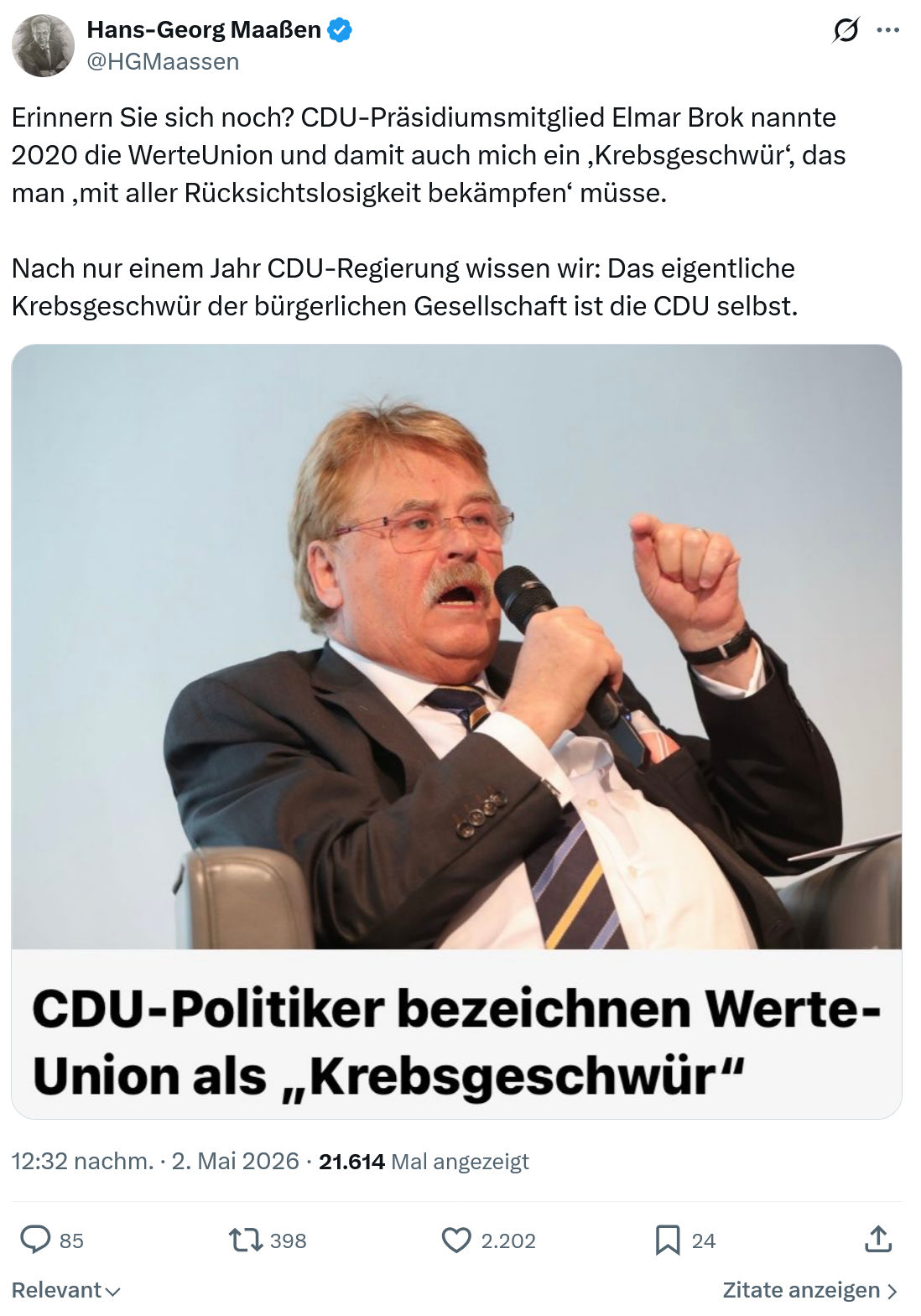 Hans-Georg Maaßen: Erinnern Sie sich noch…