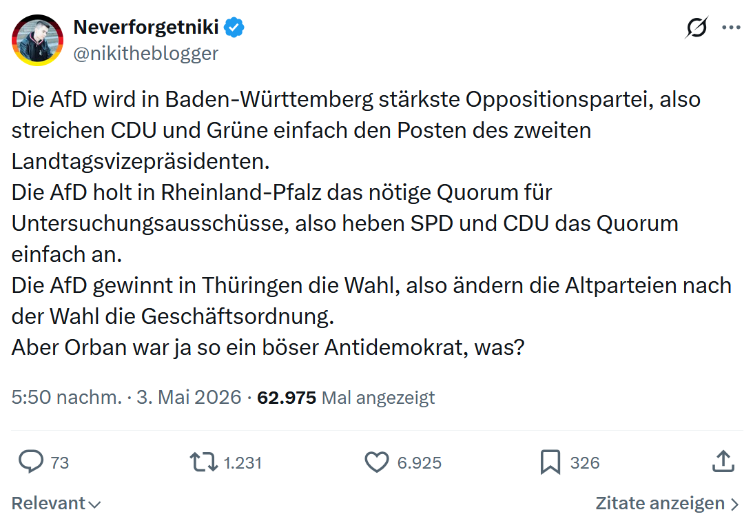 Neverforgetniki: Die AfD wird in Baden-Württemberg…