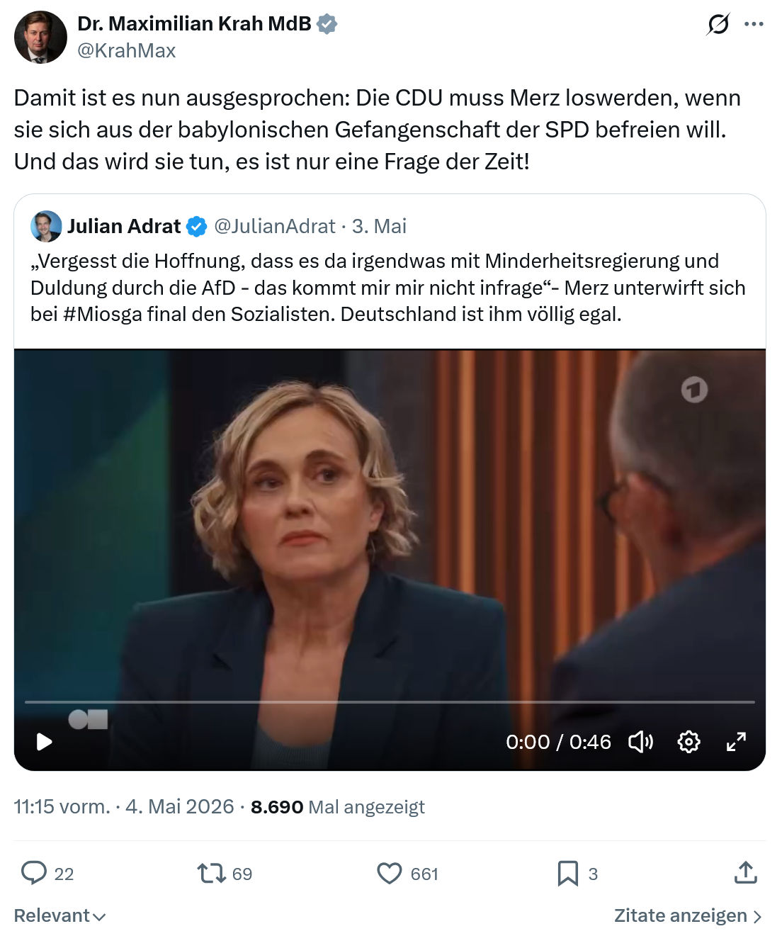 Maximilian Krah: Damit ist es nun ausgesprochen…
