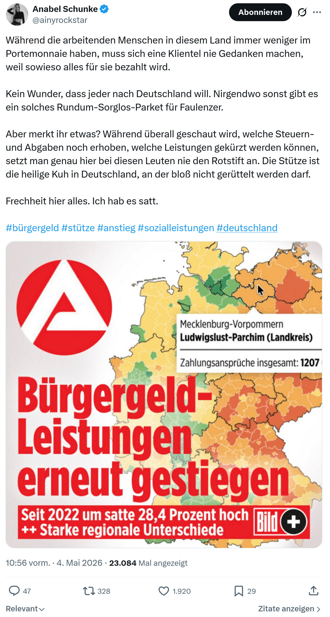Anabel Schunke: Während die arbeitenden Menschen…