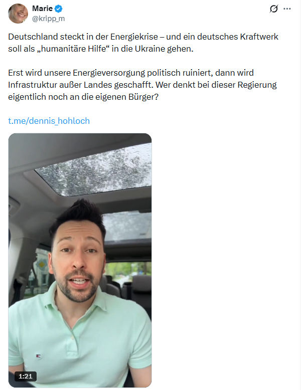 Marie kripp: Deutschland steckt in der Energiekrise…