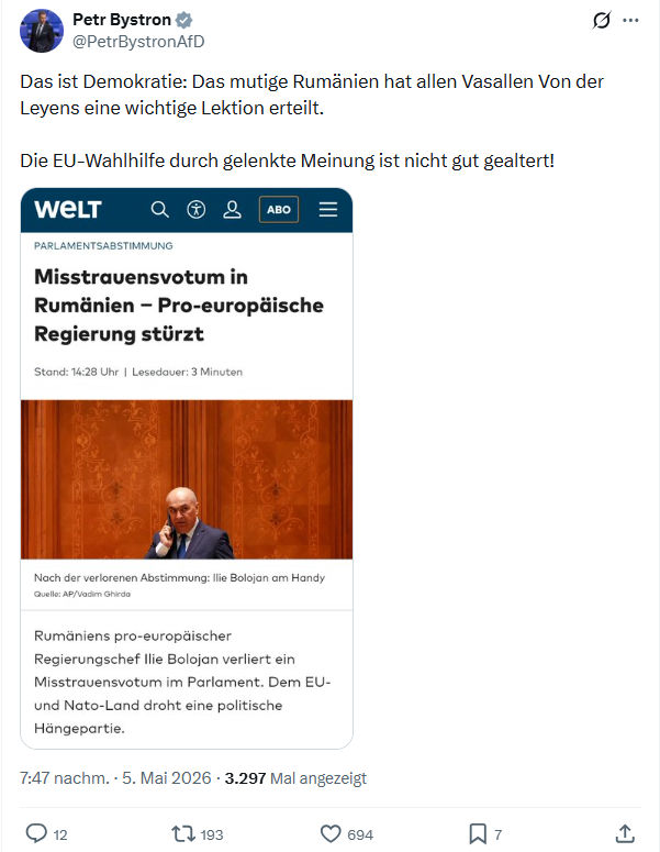 Petr Bystron: Das ist Demokratie…