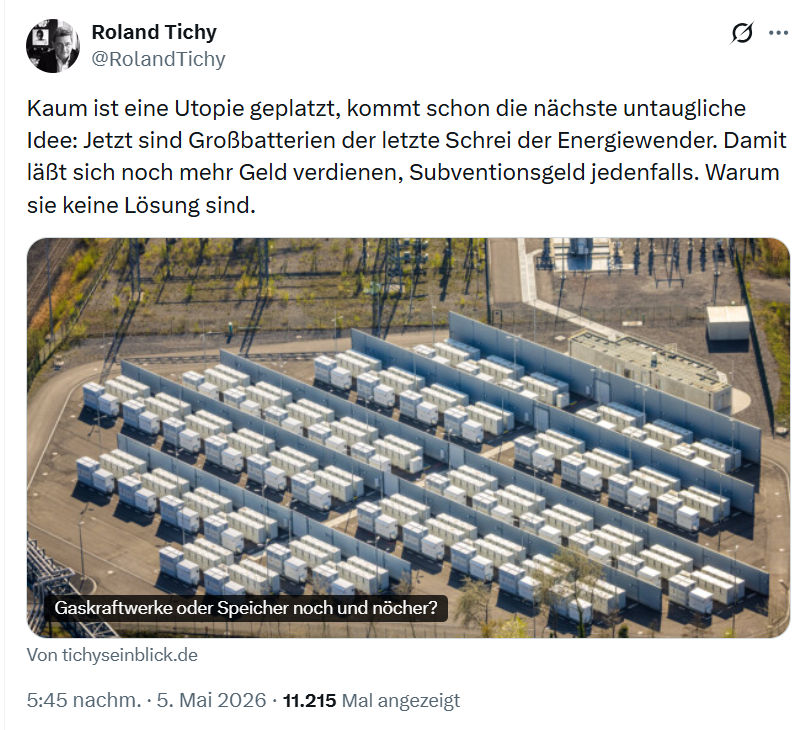 Roland Tichy: Kaum ist eine Utopie geplatzt…