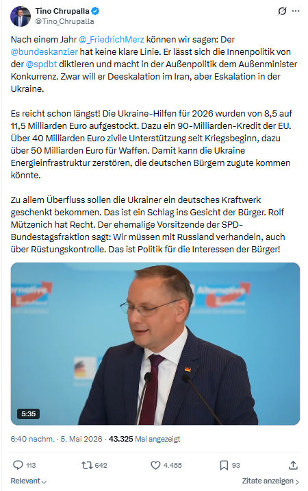 Tino Chrupalla: Nach einem Jahr @_FriedrichMerz…
