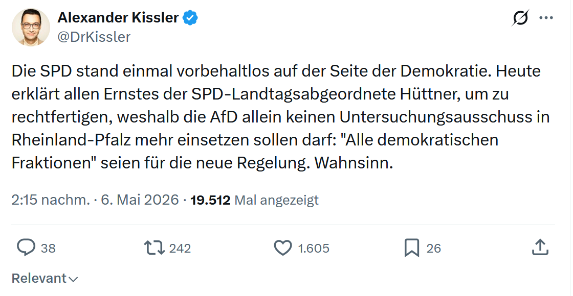Alexander Kissler: Die SPD stand einmal vorbehaltlos…