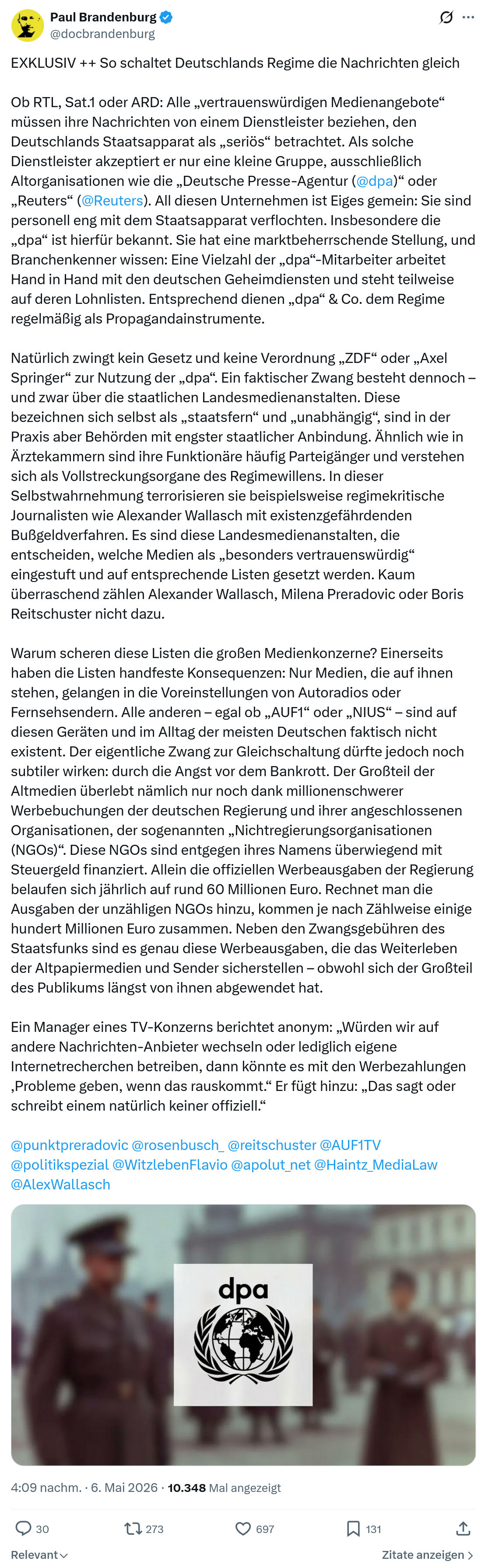 Paul Brandenburg: EXKLUSIV ++ So schaltet Deutschlands…