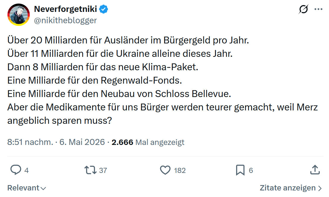 Neverforgetniki: Über 20 Milliarden für Ausländer…