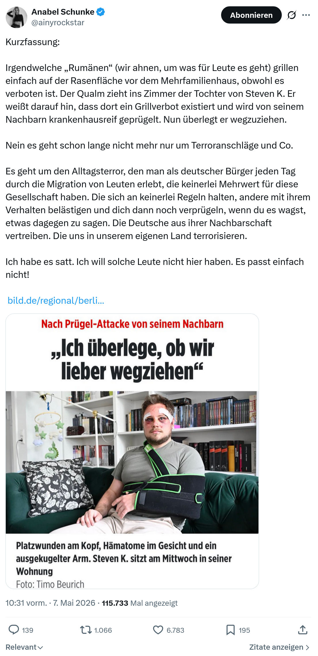 Anabel Schunke: Kurzfassung Irgendwelche „Rumänen“ wir ahnen...