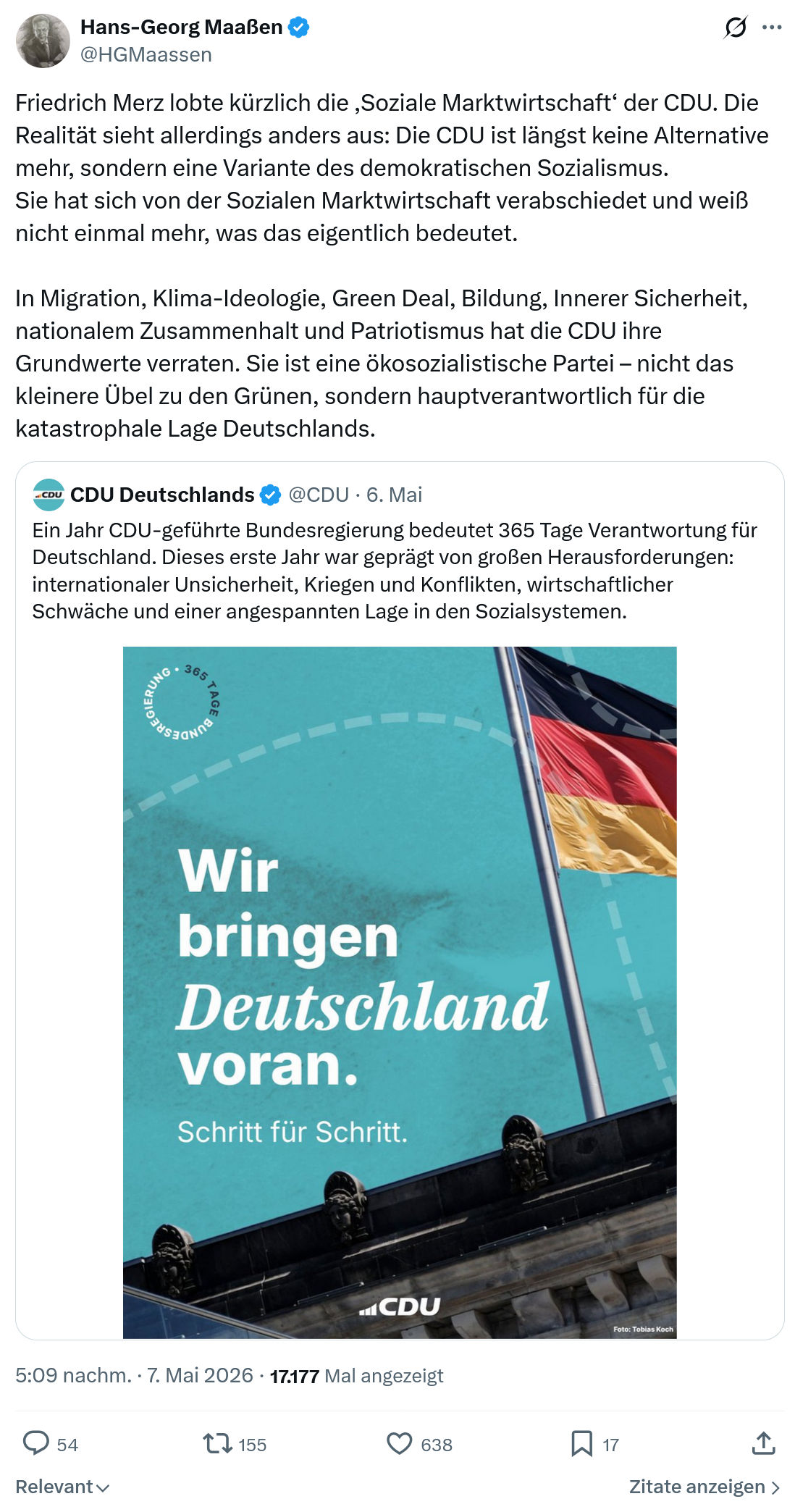 Hans-Georg Maaßen: Friedrich Merz lobte kürzlich die...