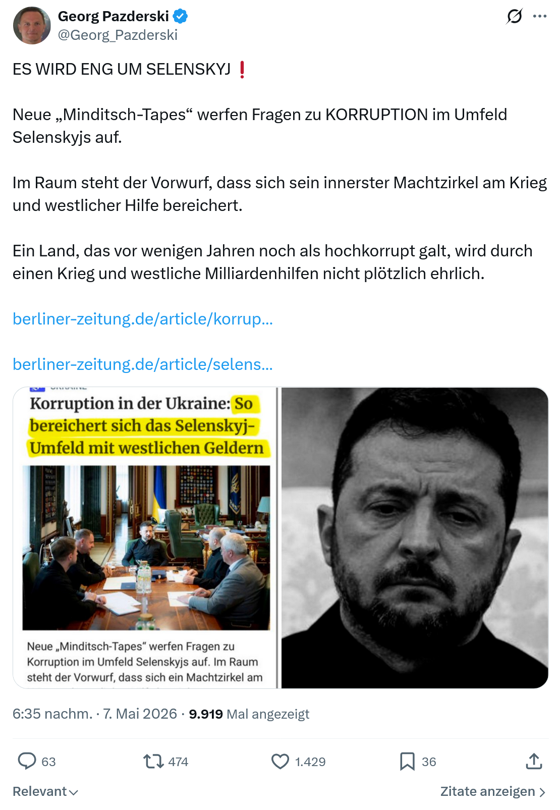 Georg Pazderski: ES WIRD ENG UM SELENSKYJ❗️Neue...