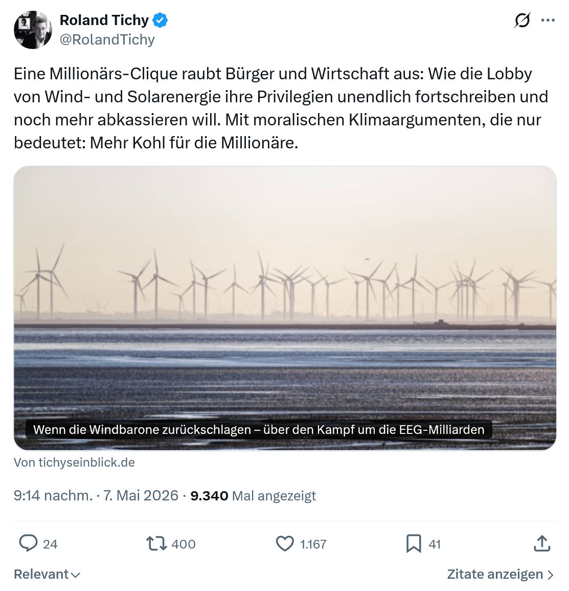 Roland Tichy: Eine Millionärs-Clique raubt Bürger...