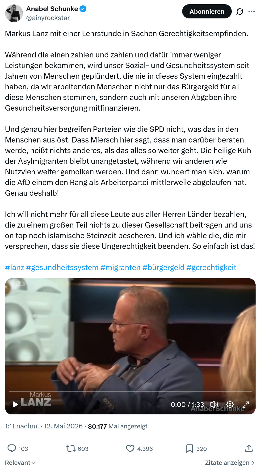 Anabel Schunke: Markus Lanz mit einer Lehrstunde…