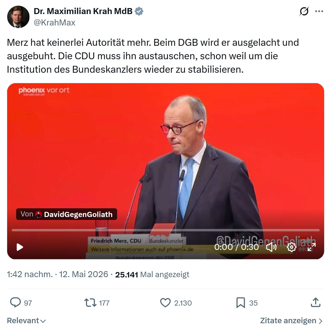Maximilian Krah: Merz hat keinerlei Autorität mehr…