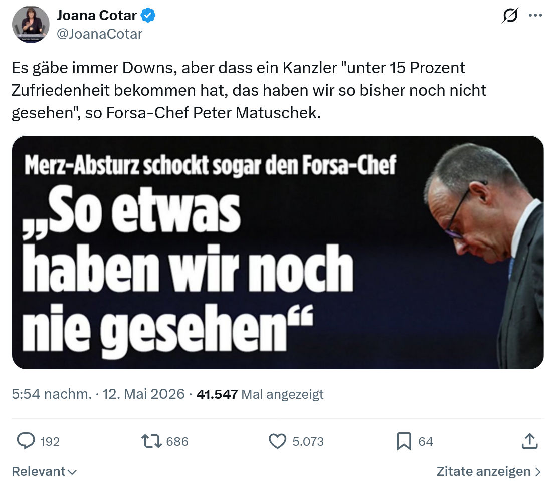 Joana Cotar: Es gäbe immer Downs…